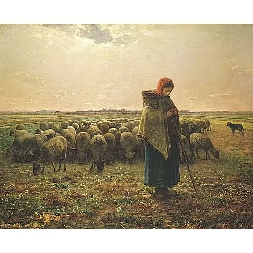 Shepherdess with her Flock